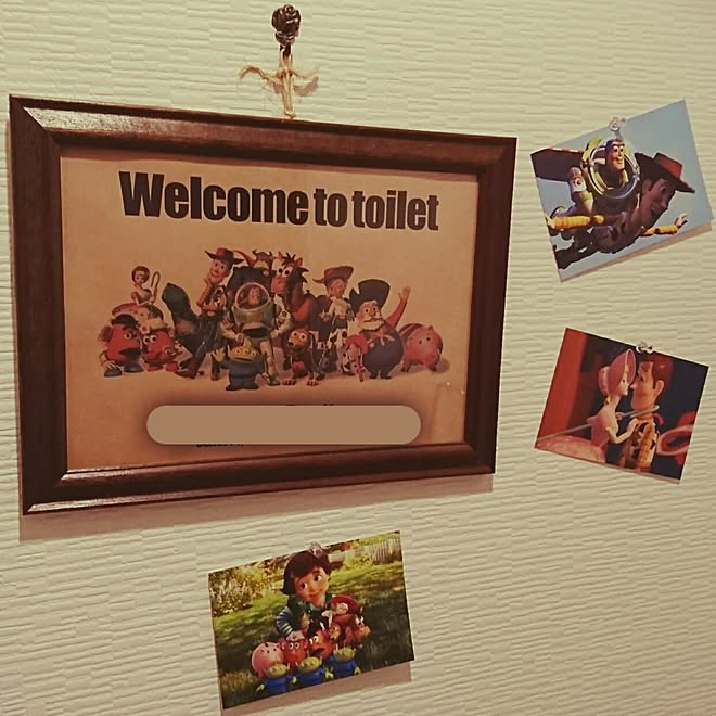 バス トイレ トイストーリー Welcomeボードのインテリア実例 17 01 22 12 08 19 Roomclip ルームクリップ