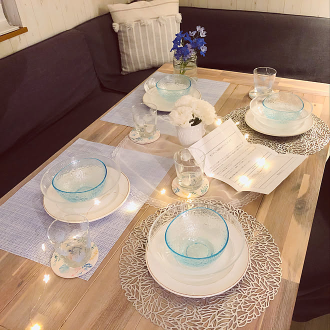 ニトリ夏コーディネートモニター 夏インテリア ニトリ ニトリ食器モニター Unico などのインテリア実例 05 27 58 46 Roomclip ルームクリップ