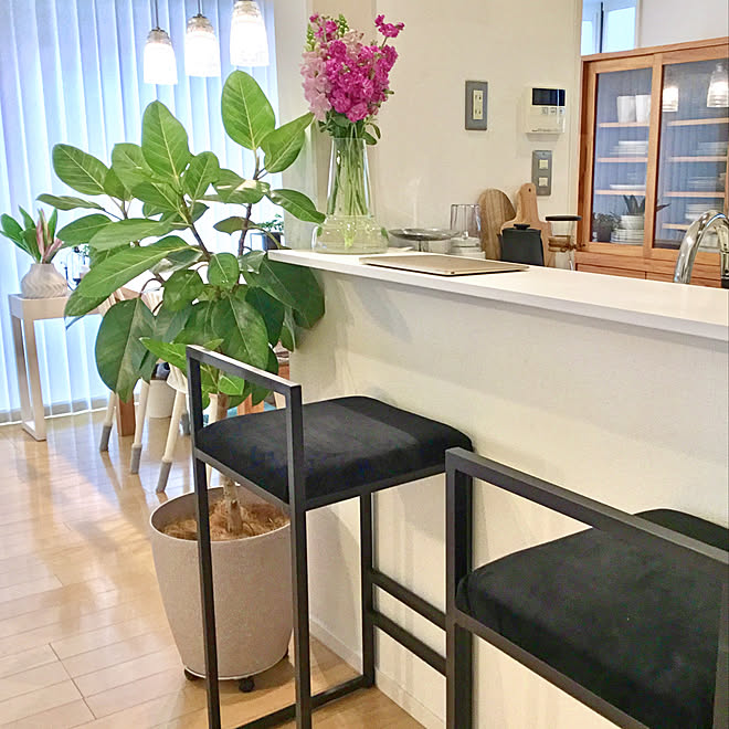 カウンター ホルムガード フローラ スプレーストック ペンダントライト 花のある暮らし などのインテリア実例 03 04 11 31 56 Roomclip ルームクリップ