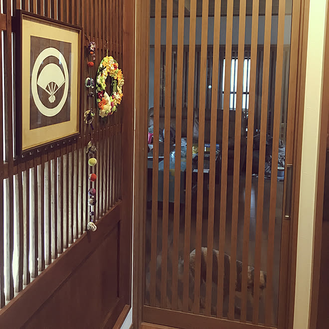 玄関 入り口 ペットと暮らす家 パナソニックの引き戸 パナソニック 和モダン などのインテリア実例 18 06 23 17 05 30 Roomclip ルームクリップ