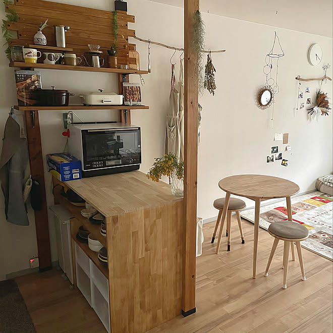 賃貸 ナチュラルインテリア カフェ風インテリア ナチュラルモダン キッチンdiy などのインテリア実例 21 03 09 21 14 25 Roomclip ルームクリップ