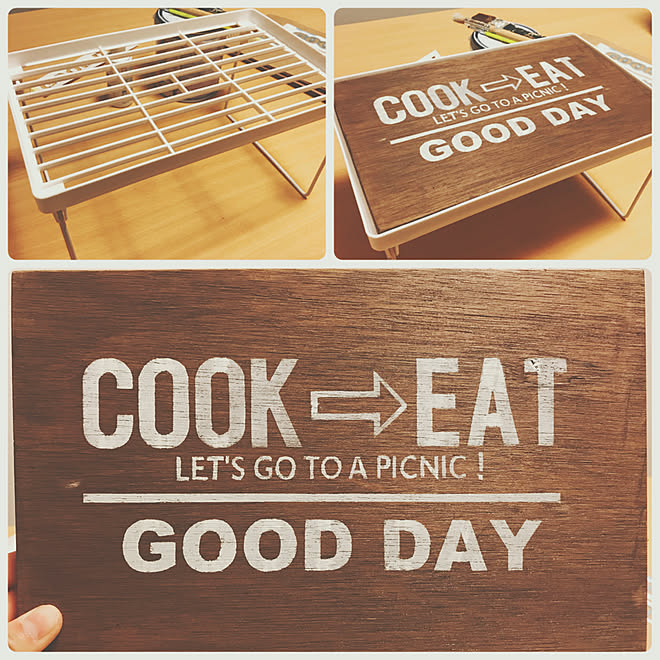 部屋全体 セリアリメイク 折りたたみ式 ミニテーブル Diy などのインテリア実例 18 05 05 22 15 47 Roomclip ルームクリップ