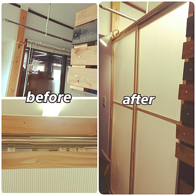 玄関 入り口 スライドレール カーテンレール プラダン プラダンdiy などのインテリア実例 11 08 21 03 41 Roomclip ルームクリップ