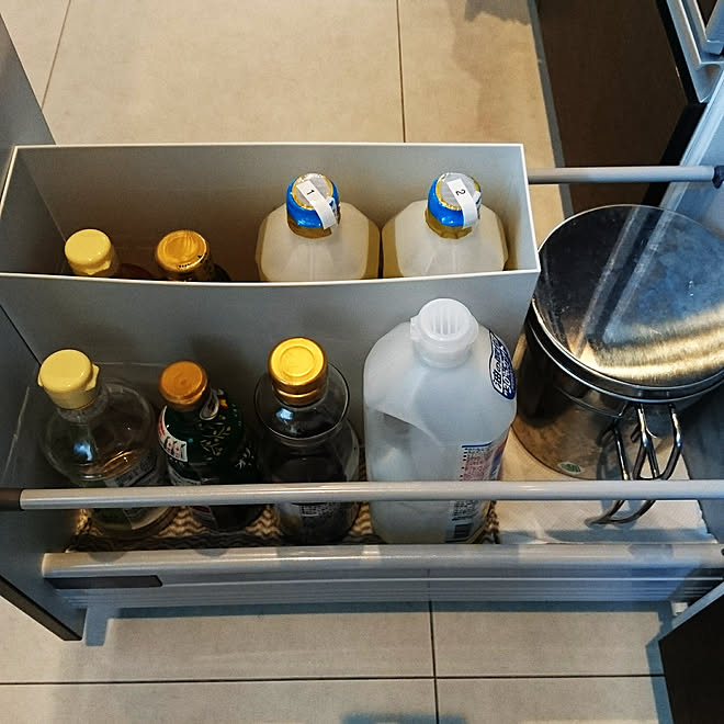 キッチン/無印良品/シンプル/ストック/調味料収納...などのインテリア実例 - 2017-10-01 12:08:29