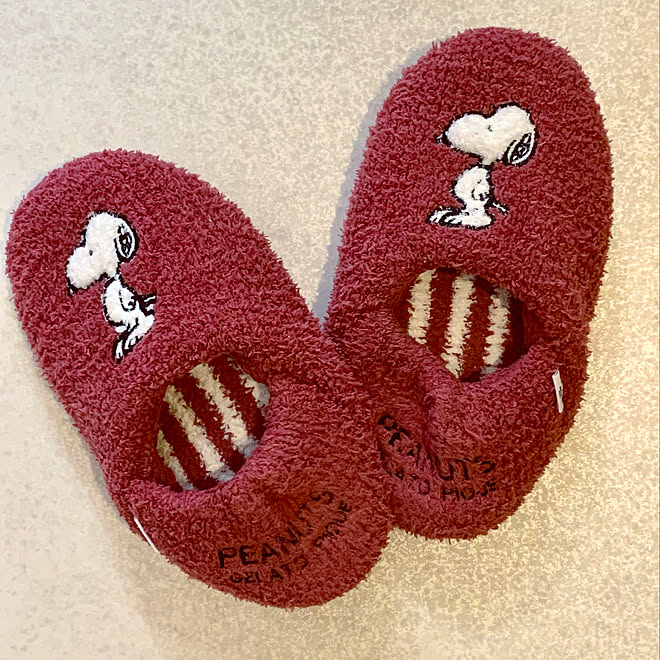 ジェラピケ ふわふわ スリッパ ジェラートピケ スヌーピー Snoopy などのインテリア実例 11 11 31 56 Roomclip ルームクリップ