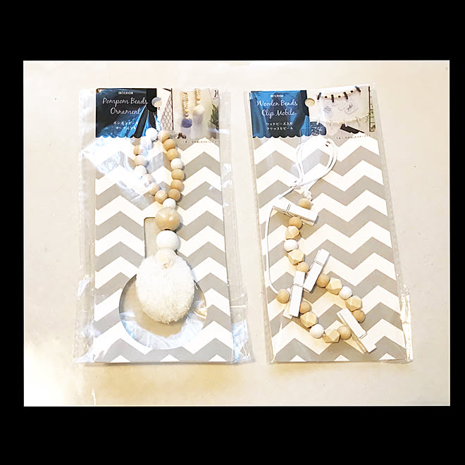 新商品 リビング ウッドビーズオーナメント セリア新商品 木製雑貨 などのインテリア実例 19 09 05 08 54 38 Roomclip ルームクリップ