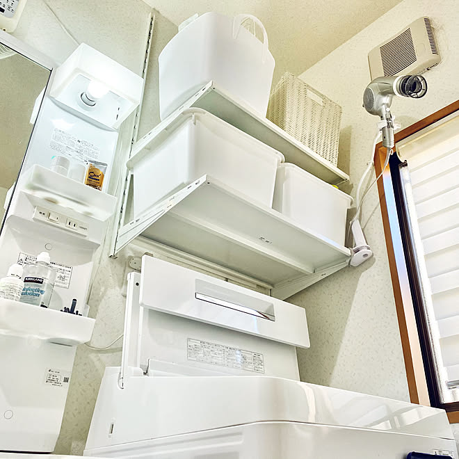 洗濯機まわりの収納 洗濯機 ボーアクセル Ikea バス トイレのインテリア実例 21 11 30 09 45 32 Roomclip ルームクリップ