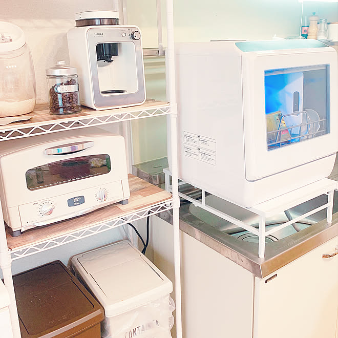 食洗機ラック ニトリ 雑貨 工事不要 ホワイトインテリア などのインテリア実例 21 01 22 12 21 57 Roomclip ルームクリップ