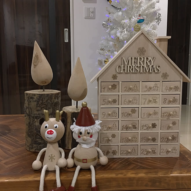 ワニ仲間入り/francfranc オーナメント/新商品買ったよ!/クリスマス/木のロウソク...などのインテリア実例 - 2019-11-18 03:36:47