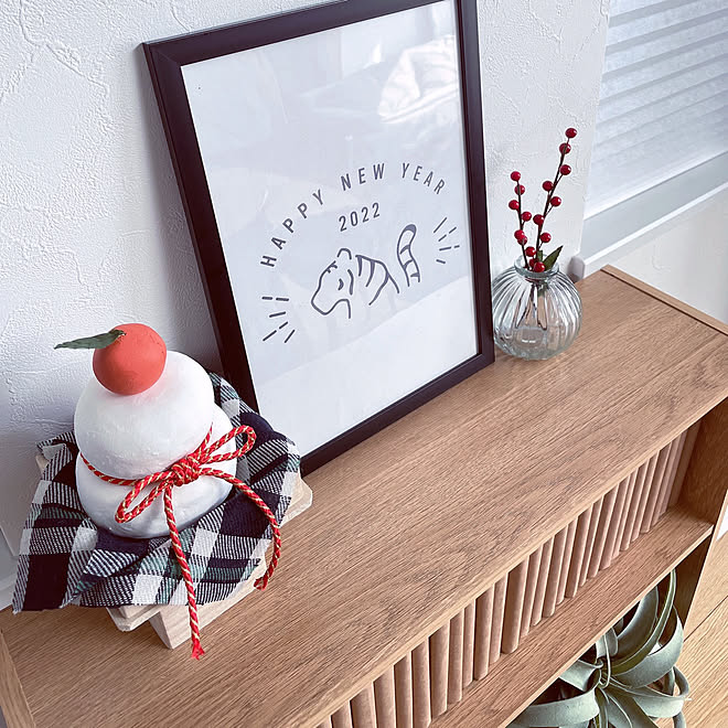 お正月インテリア お正月インテリア22 粘土 ダイソー 鏡餅は手作り などのインテリア実例 21 12 30 13 04 57 Roomclip ルームクリップ