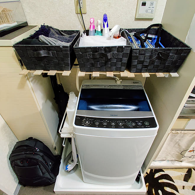 玄関 入り口 洗濯機 洗濯機周り 一人暮らし 狭い部屋 などのインテリア実例 03 12 21 58 32 Roomclip ルームクリップ