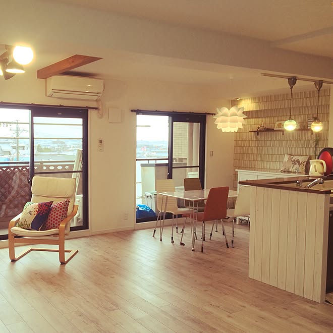 マンションリノベーション マンションリフォーム 板壁 化粧梁 アクセントクロス などのインテリア実例 16 03 18 15 51 37 Roomclip ルームクリップ