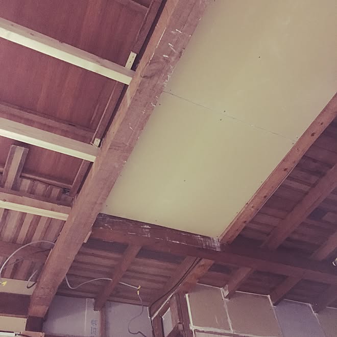 壁/天井/DIY/天井、抜いちゃいました。寒いです。のインテリア実例 - 2016-03-07 23:16:59