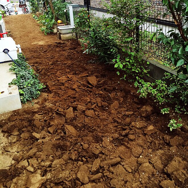 玄関 入り口 土の入れ替え 土壌 庭いじり 植え替え などのインテリア実例 16 11 08 14 34 31 Roomclip ルームクリップ