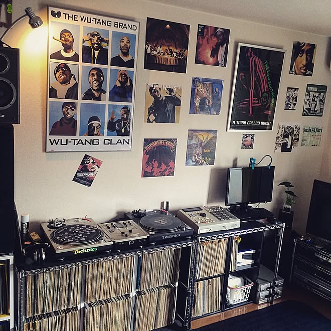 部屋全体 音楽 ポスター レコード Mpc00xl などのインテリア実例 17 05 26 10 40 50 Roomclip ルームクリップ