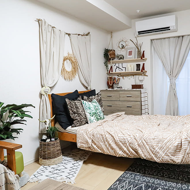 部屋全体/ミックススタイル/Boho Style/ボヘミアン/一人暮らし部屋 部屋全体/ミックススタイル/Boho Style/ボヘミアン/一人暮らし部屋