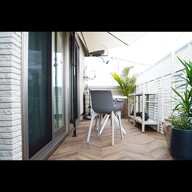 リフォーム リノベーション エクステリア おうちカフェ ベランダdiy ベランダ などのインテリア実例 21 11 03 14 18 07 Roomclip ルームクリップ