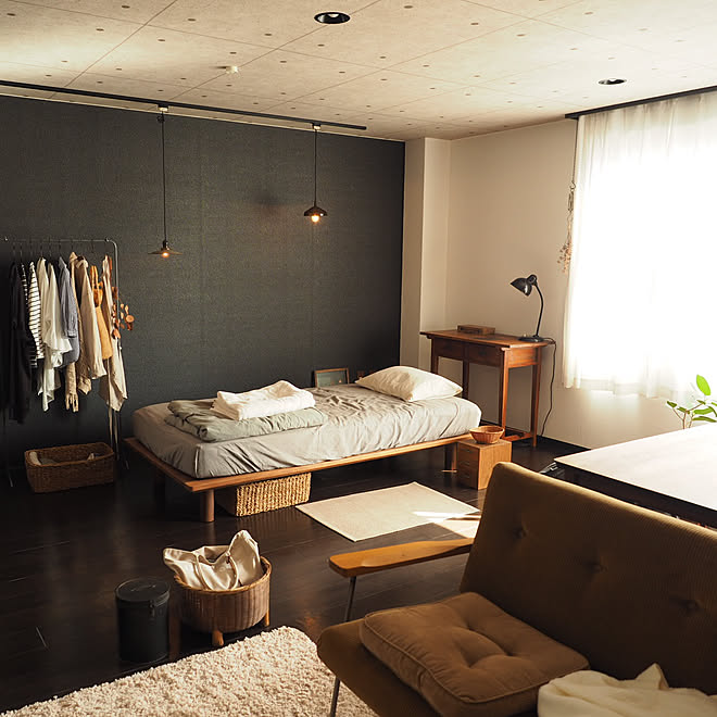 部屋全体/無印良品/レトロ/ワンルーム/古道具&hellip;などのインテリア実例 20190924 222817 ｜ RoomClip