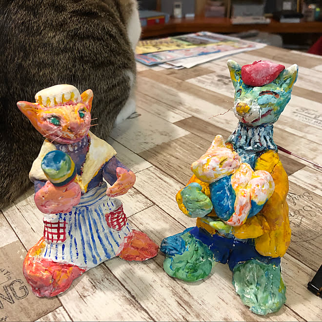 猫のお尻も写ってます 紙粘土工作で猫 紙粘土工作 机のインテリア実例 21 02 08 23 56 06 Roomclip ルームクリップ 猫のお尻も写ってます 紙粘土工作で猫 紙粘土工作 机のインテリア実例 21 02 08 23 56 06 Roomclip ルームクリップ