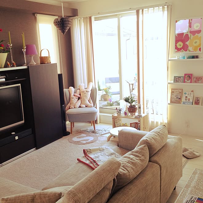 部屋全体/ソファー/marimekko/北欧インテリア/kivi...などのインテリア実例 - 2016-01-03 14:02:31