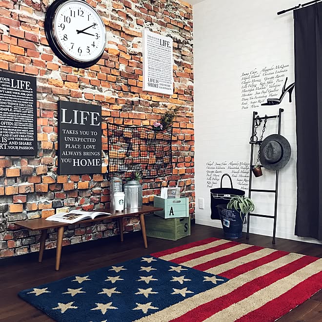 部屋全体 ブルックリン 男前インテリア 壁紙 インダストリアルインテリア などのインテリア実例 17 03 06 21 42 44 Roomclip ルームクリップ