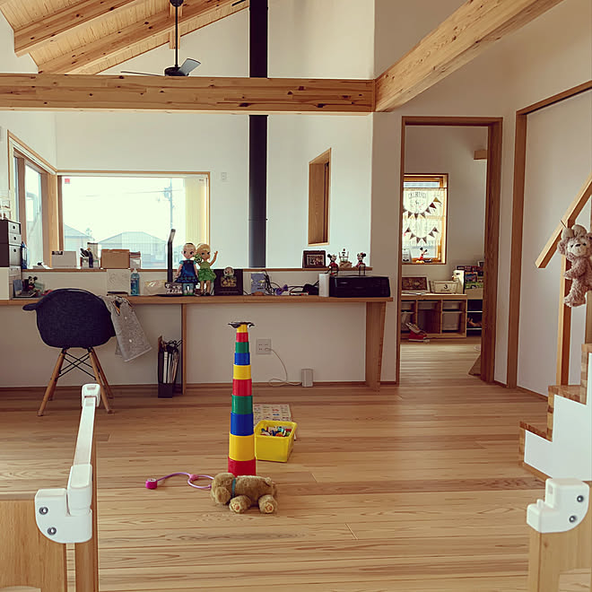 キッズスペース 子供部屋 セカンドリビングのある家 セカンドリビング シンプルライフ などのインテリア実例 21 06 24 21 33 58 Roomclip ルームクリップ