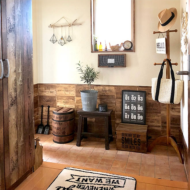 流木 流木ライトdiy コーヒー樽 19 8 10 玄関 などのインテリア実例 19 08 10 17 38 01 Roomclip ルームクリップ