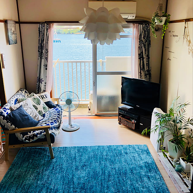 リビング 西海岸 ビーチ 団地部 西海岸インテリア などのインテリア実例 18 08 13 17 44 25 Roomclip ルームクリップ