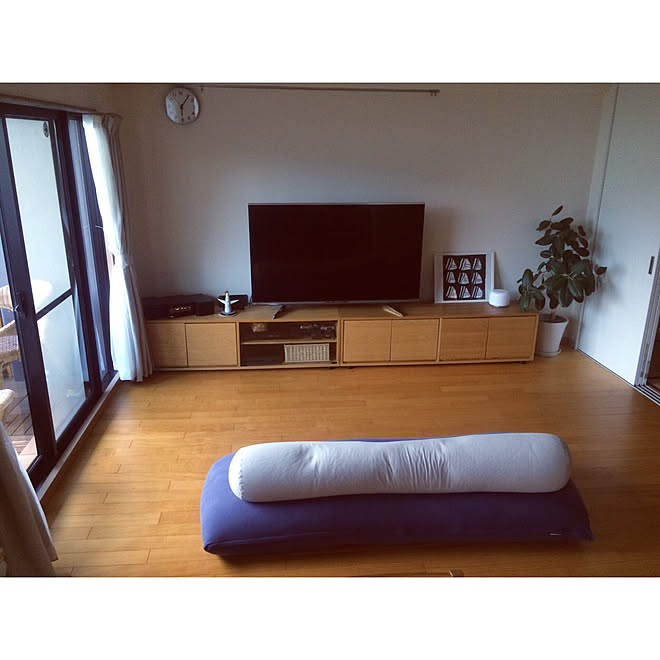リビング Yogibo ヨギボー 無垢の床 無印良品 などのインテリア実例 18 05 01 18 15 54 Roomclip ルームクリップ