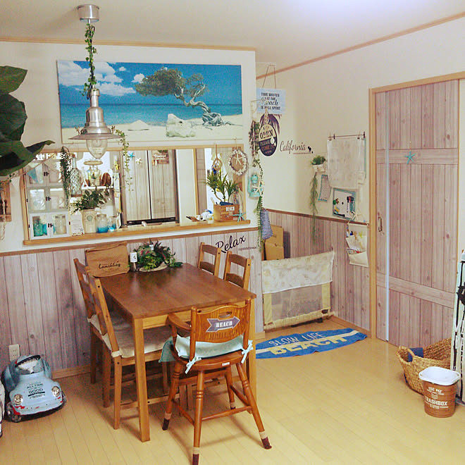 部屋全体/西海岸インテリア/マリンスタイル/ハワイアン/グリーンのある暮らし&hellip;などのインテリア実例 20170912 1208