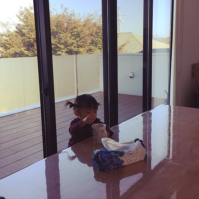 リビング 北向きリビング 勾配天井 リビングダイニング バルコニー などのインテリア実例 18 10 25 09 33 42 Roomclip ルームクリップ