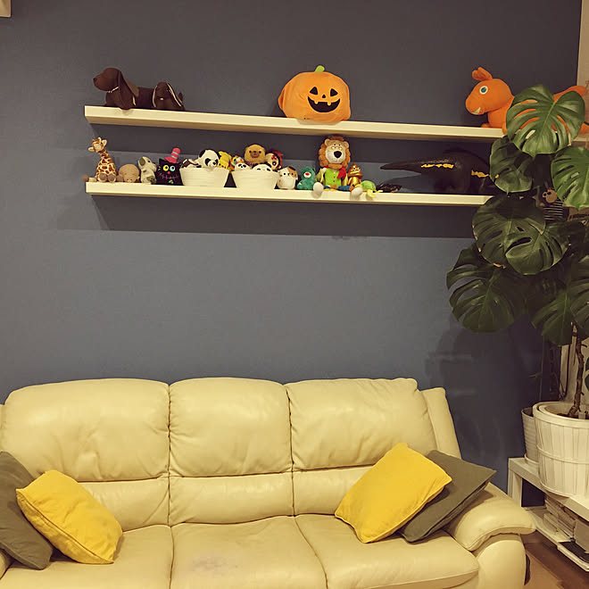 ぬいぐるみ収納 ぬいぐるみが多すぎる 人形 ぬいぐるみ 収納 人形 ウォールシェルフ などのインテリア実例 10 08 16 50 57 Roomclip ルームクリップ