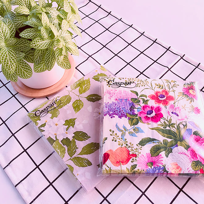 私の部屋/春雑貨/新商品買ったよ！/ペーパーナプキン/壁/天井のインテリア実例 - 2020-02-15 00:04:24