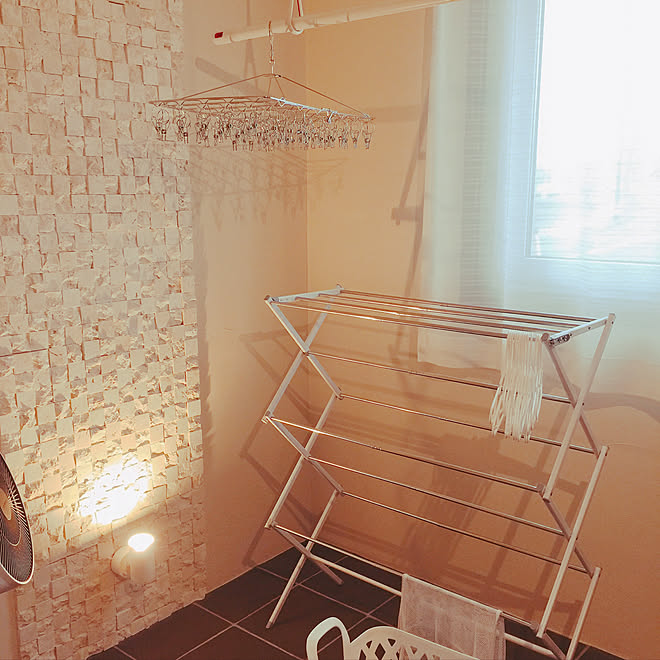 部屋全体 しろ 部屋干し Francfranc ニトリのインテリア実例 18 11 22 09 38 04 Roomclip ルームクリップ