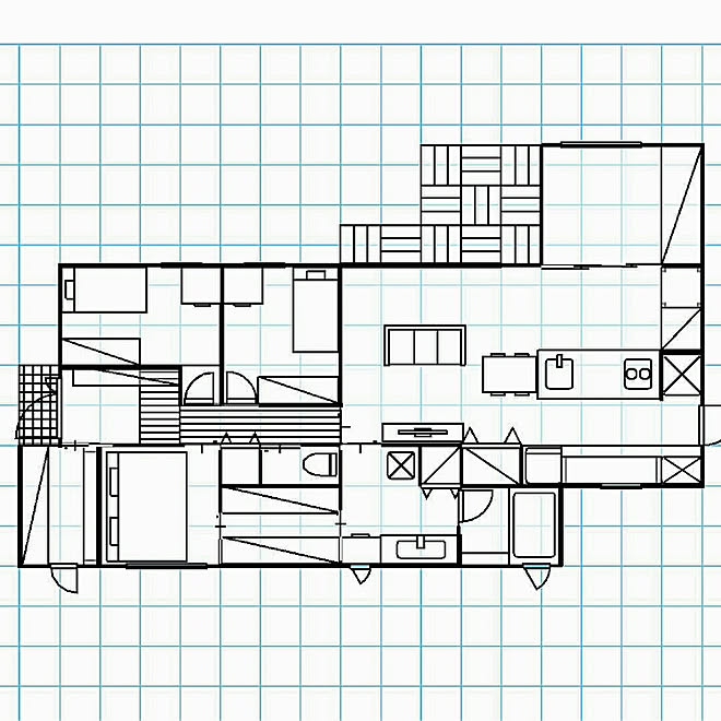 部屋全体 平屋 32坪 納戸 ウォークスルークローゼットのインテリア実例 17 11 19 15 05 01 Roomclip ルームクリップ