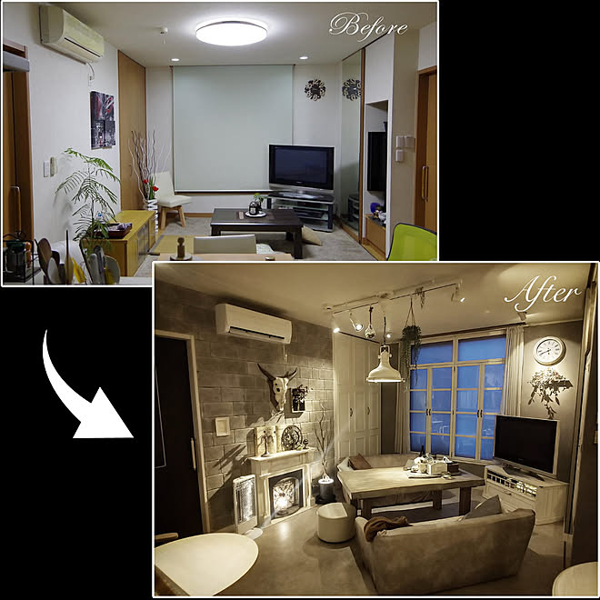 リビング ビフォーアフター Diy 自作照明 ペンダントライト などのインテリア実例 21 03 24 23 21 38 Roomclip ルームクリップ リビング ビフォーアフター Diy 自作照明 ペンダントライト などのインテリア実例 21 03 24 23 21 38 Roomclip ルームクリップ