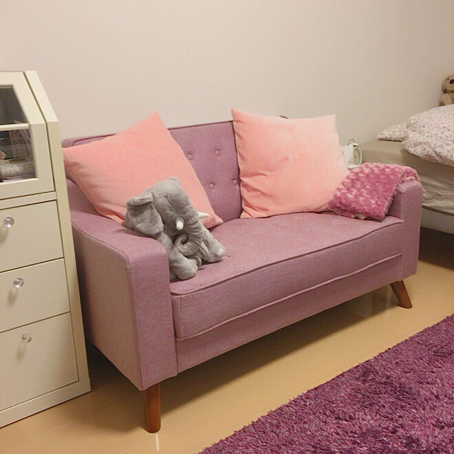 ピンクソファ ピンク リビング ソファ Ikeaのインテリア実例 18 01 19 35 30 Roomclip ルームクリップ