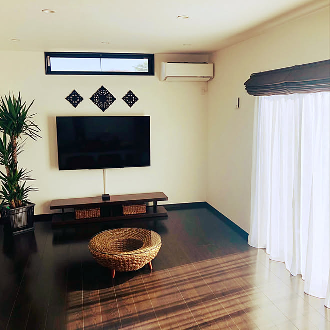 シェードカーテン カーテン アジアンテーブル アジアンリゾート アジアンテレビボード などのインテリア実例 11 02 18 18 11 Roomclip ルームクリップ