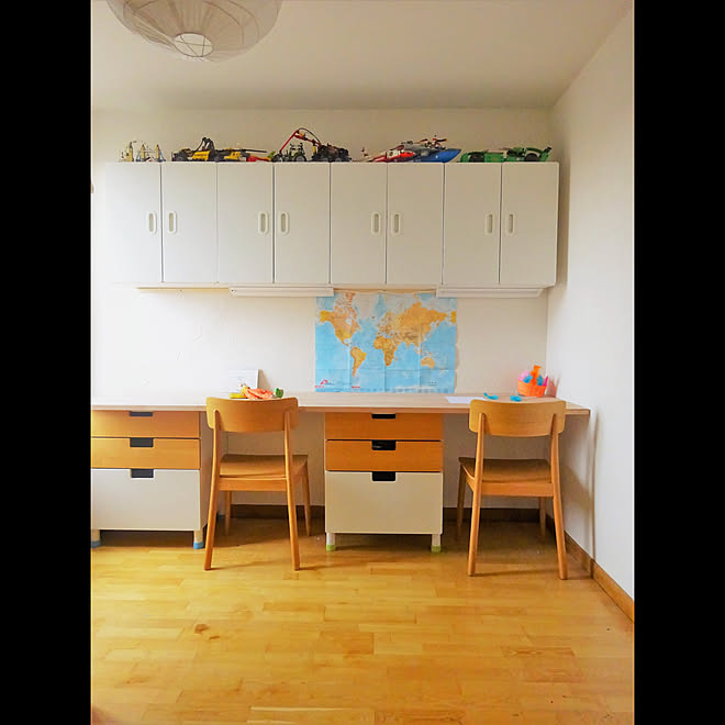 子供部屋 Diy 2人の勉強部屋 兄弟部屋 2人で一部屋 などのインテリア実例 19 12 16 18 57 28 Roomclip ルームクリップ