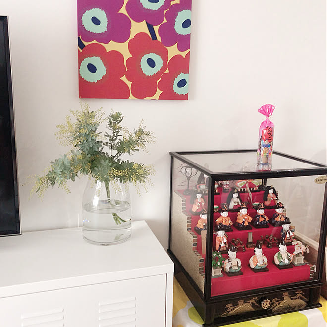 ファブリックパネル/ひな祭り/いつもいいねありがとうございます♡/好きなのに囲まれて暮らす/わたしのインテリア...などのインテリア実例 - 2020-02-15 12:33:30