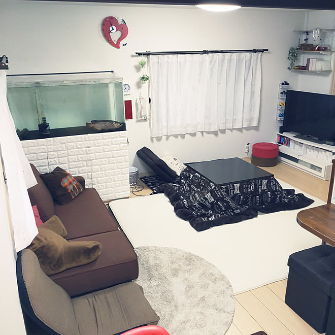 リビング/赤色大好き\ ︎//白×赤×茶/せまいおうち/いいね、押し逃げごめんなさいのインテリア実例 20200120 0818
