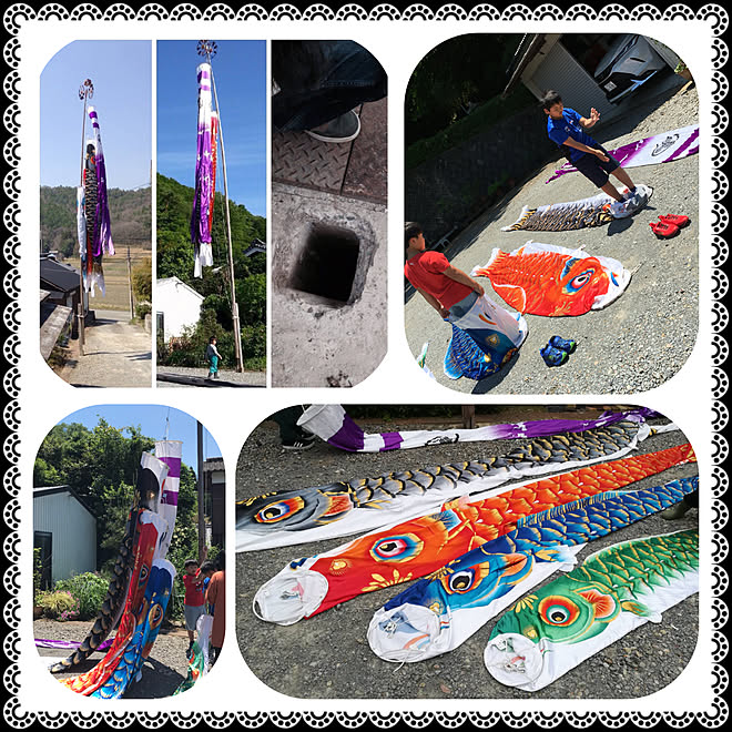 鯉のぼり 田舎暮らし 親 子 孫の鯉のぼりに引き継いできた竿 お天気の気になる季節 真鯉 緋鯉 子鯉 などのインテリア実例 22 04 11 09 36 09 Roomclip ルームクリップ