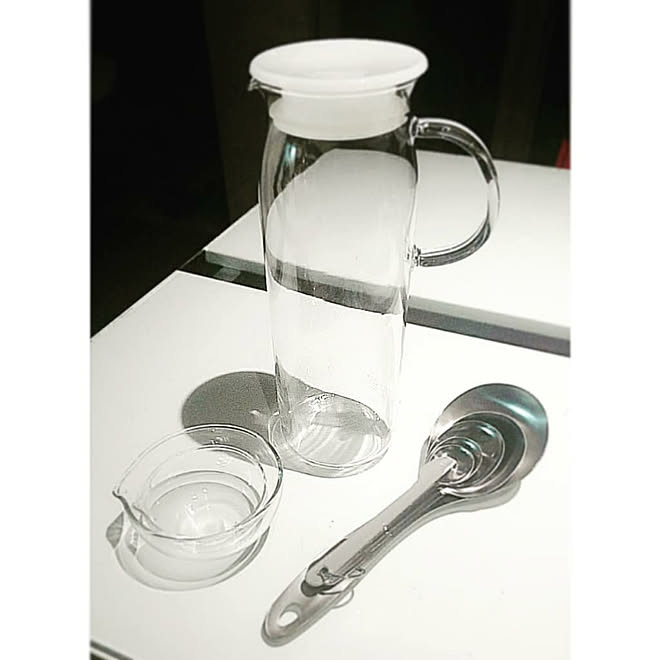 キッチン 食卓 テーブル ガラス瓶 Iwaki などのインテリア実例 18 09 23 07 12 21 Roomclip ルームクリップ