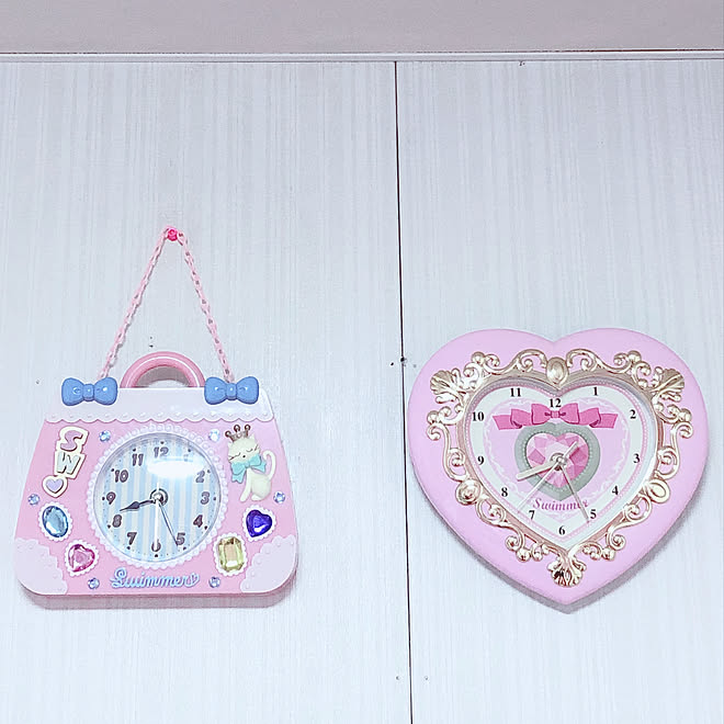 スイマー時計 雑貨 ピンク パープル メルヘン などのインテリア実例 19 03 21 28 08 Roomclip ルームクリップ