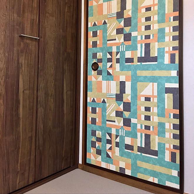 再投稿 イベント用 竹久夢二壁紙 襖 幾何学模様 暮らしを楽しむ などのインテリア実例 22 02 19 08 55 25 Roomclip ルームクリップ