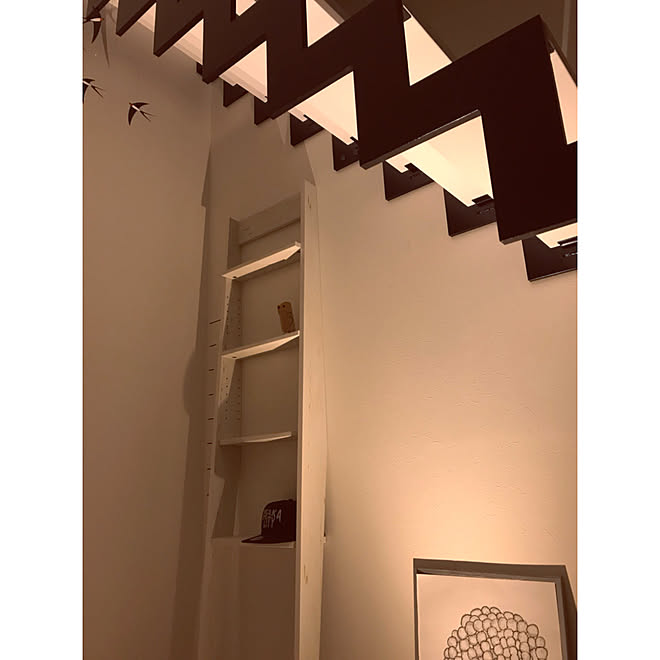 壁 天井 自作ポスター モニター 鉄骨階段 壁面ディスプレイ などのインテリア実例 18 06 01 21 46 19 Roomclip ルームクリップ