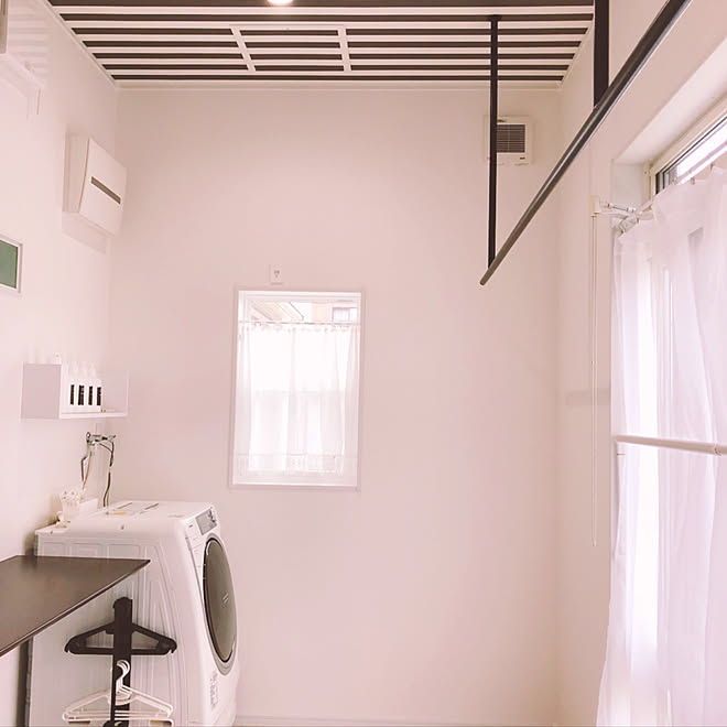 バス トイレ 室内干し サンルーム ランドリールーム 木造住宅 などのインテリア実例 18 05 13 18 52 07 Roomclip ルームクリップ