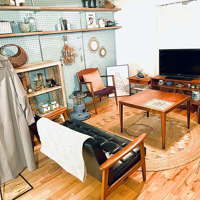 一人暮らし リノベーション カリモク60 H M Home プフ などのインテリア実例 22 02 27 19 22 00 Roomclip ルームクリップ