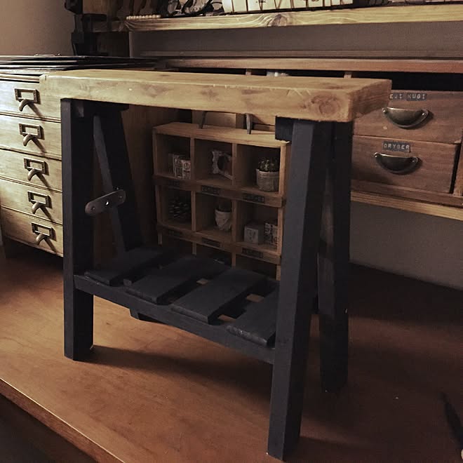 踏み台diy 踏み台用スツール こどものお手伝い用 Diy 男前 などのインテリア実例 15 01 26 09 59 18 Roomclip ルームクリップ