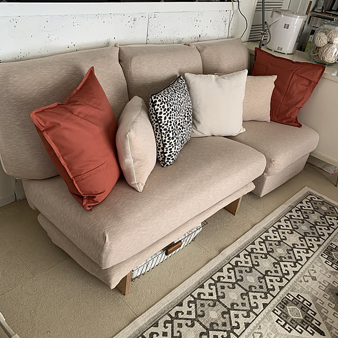 ソファー手作り 秋色インテリア ナチュラルインテリア ハンドメイド Diy などのインテリア実例 21 10 04 14 16 24 Roomclip ルームクリップ